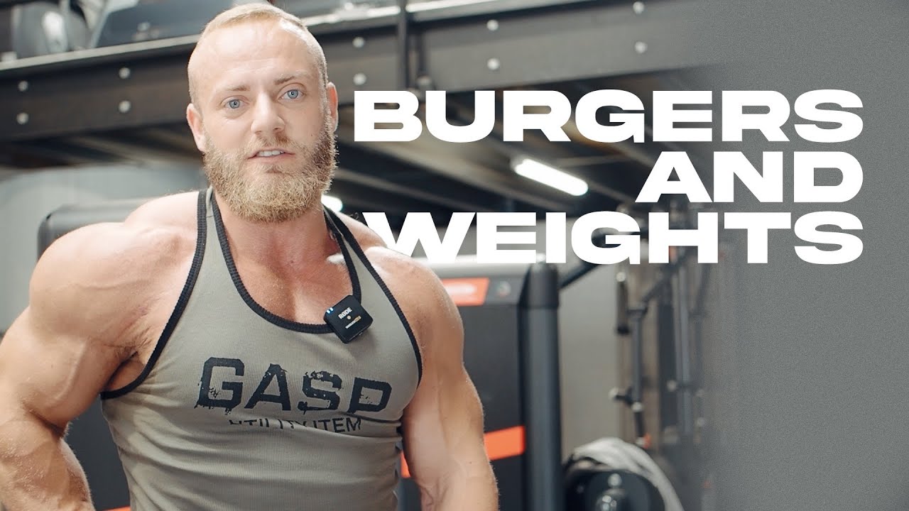 BARE MUSCLE OFFICAL GYM BIRTHDAY BURGERS AND WEIGHTS WITH MEATCASLES