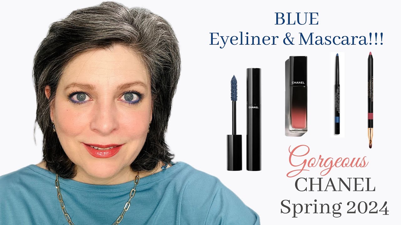 Chanel Blue Eyeliner & Mascara Spring 2024 Collection Laque Sea Shell, Blue Night, Bleu Abysse