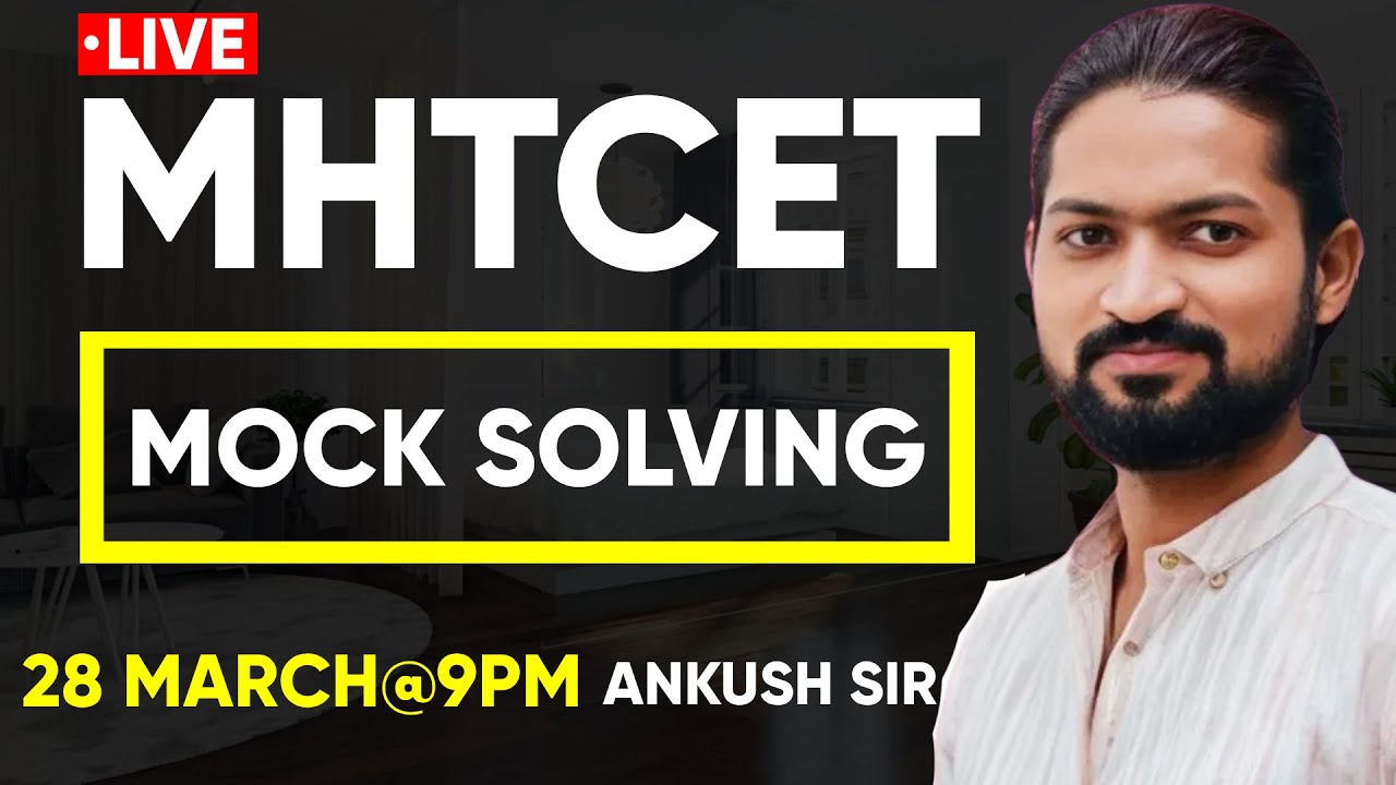 MHT-CET Live Full Length Maths MOCK TEST SOLVING By Ankush Sir|GanitAnk| #mhtcet2025 #mhtcetmocktest