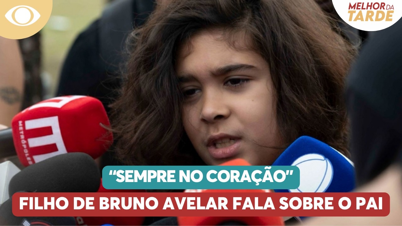 Filho de 10 anos de Bruno Avelar emociona ao falar sobre a morte do pai: 