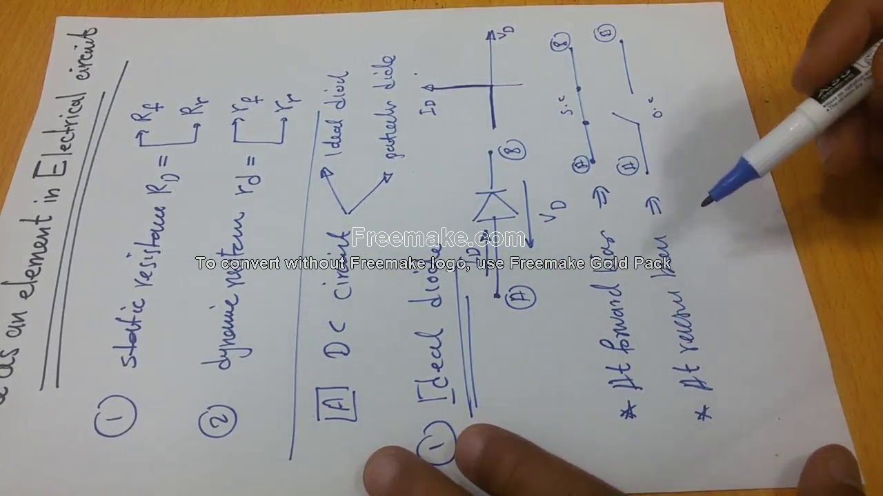 Electronic circuits analysis 10: Equivalent circuit of ideal diode  ألدائرة ألمكافئة للدايود المثالي