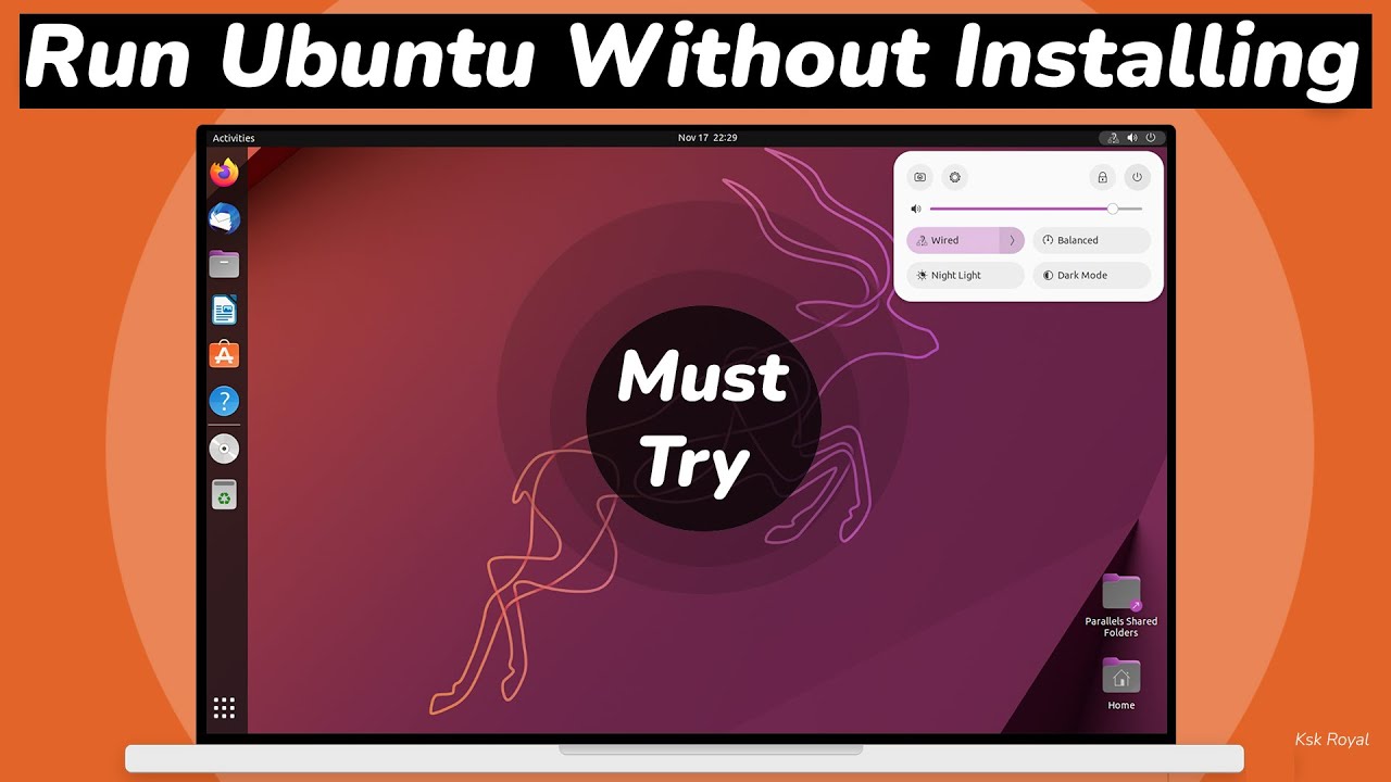 Запустите Ubuntu 22.04 с USB-накопителя с помощью постоянного хранилища