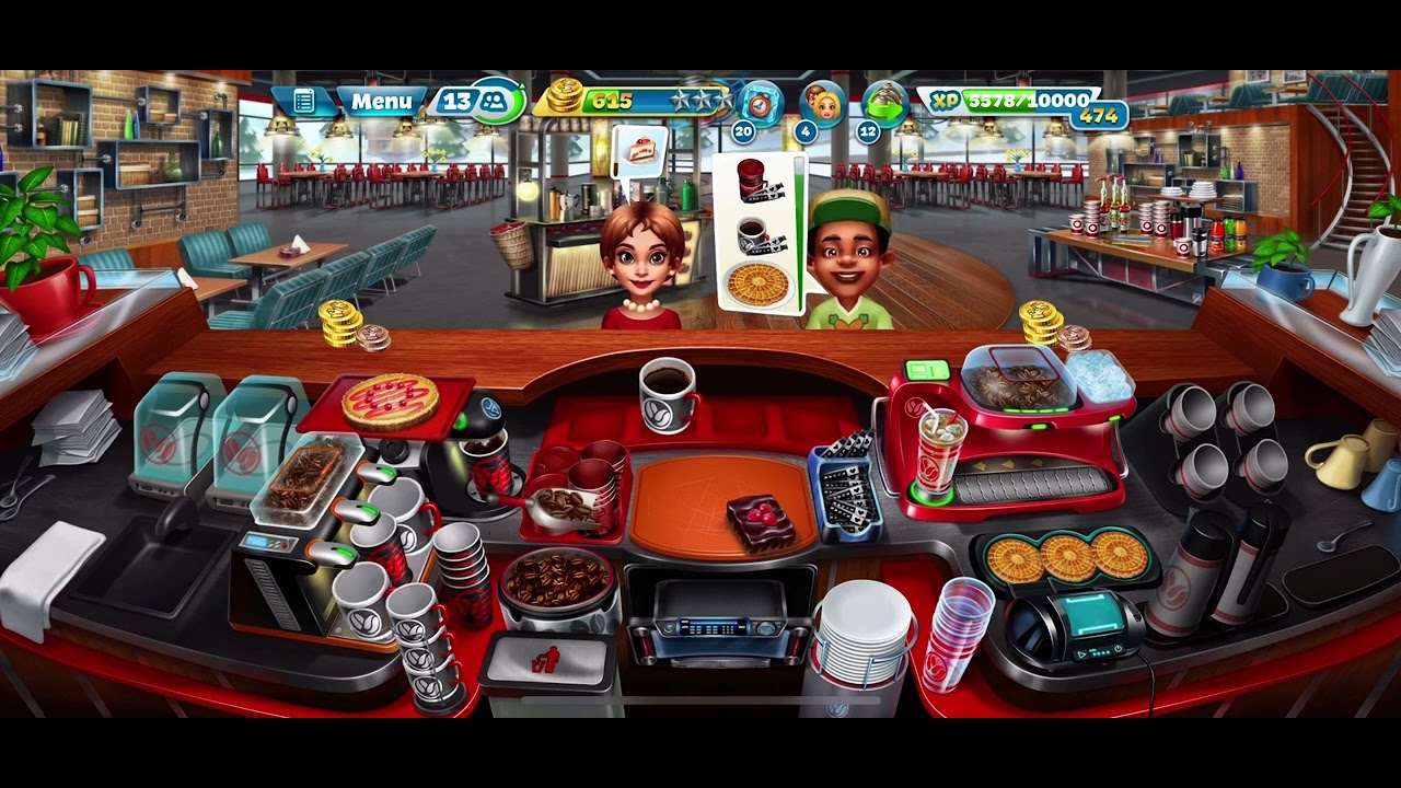 Michelle's Cafe Level 39 Cooking Fever (3 STARS/FULLY UPGRADED)