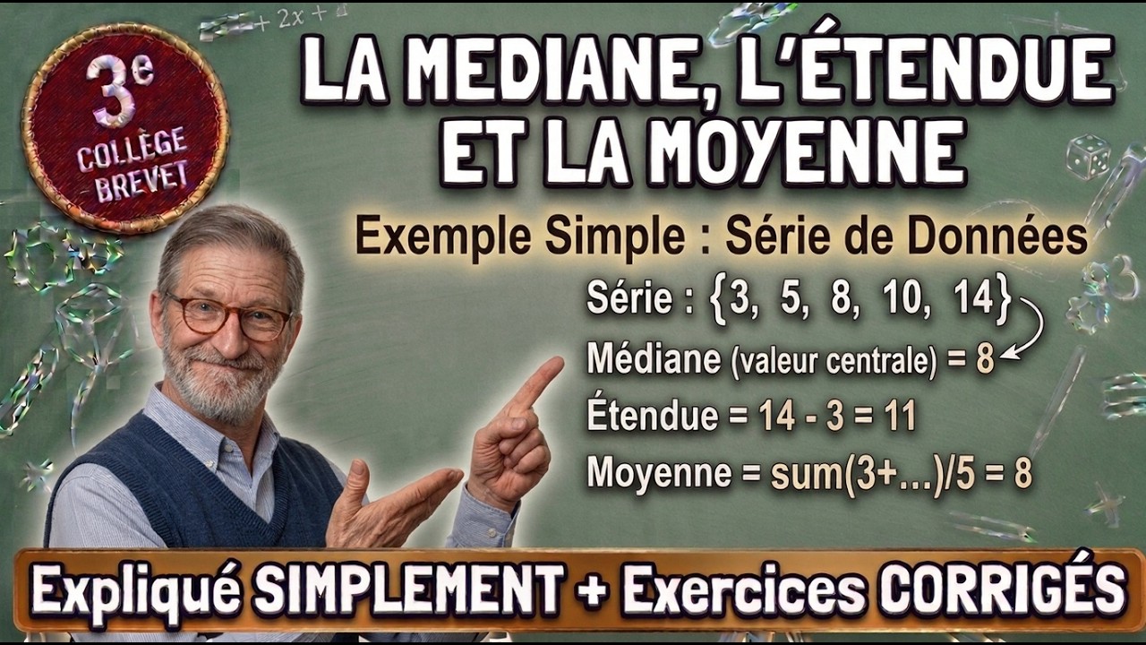 Statistiques 3e – Représentation & Traitement des Données | Exos Corrigés Brevet 2026