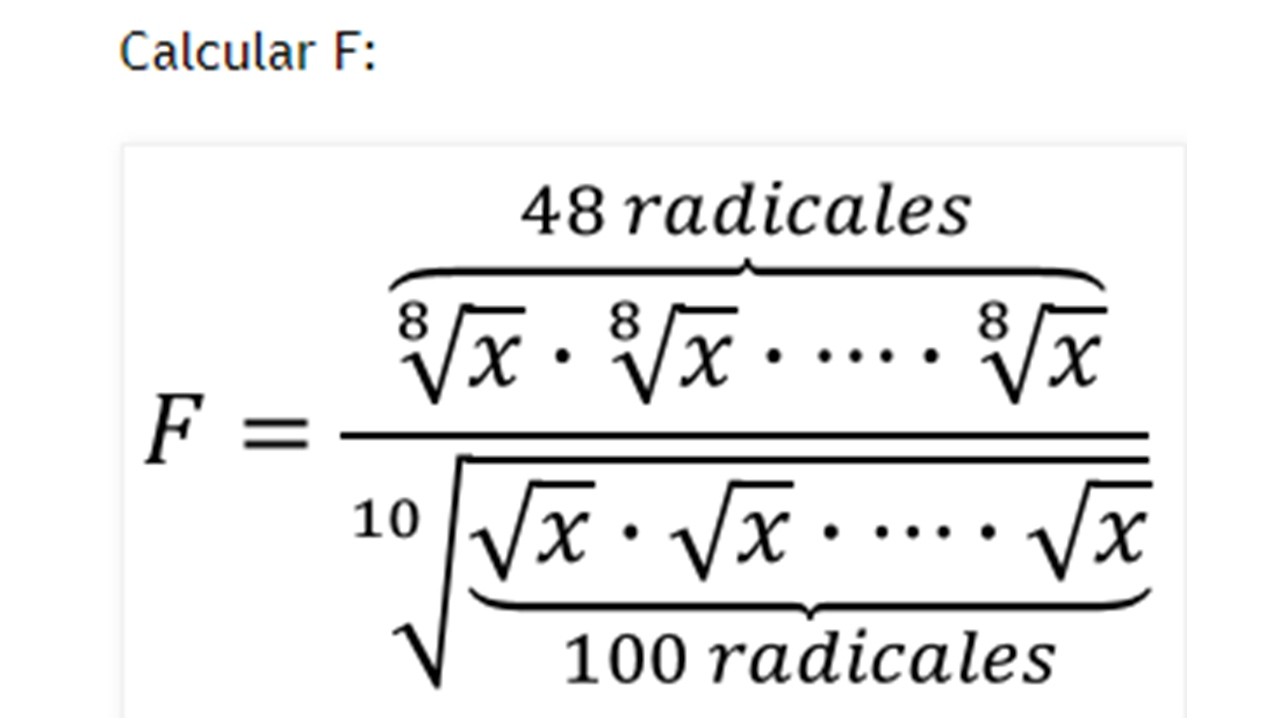 ÁLGEBRA | Ejercicio sobre raíces y exponentes