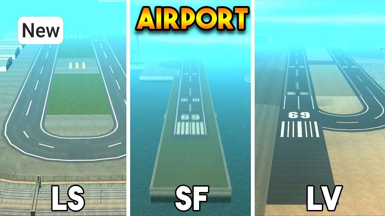LS VS SF VS LV (GTA SAN ANDREAS COMPARING AIRPORTS)