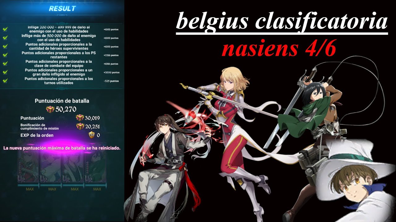 guilboss belgius semana de clasificacion nasiens 4/6 50.000 k