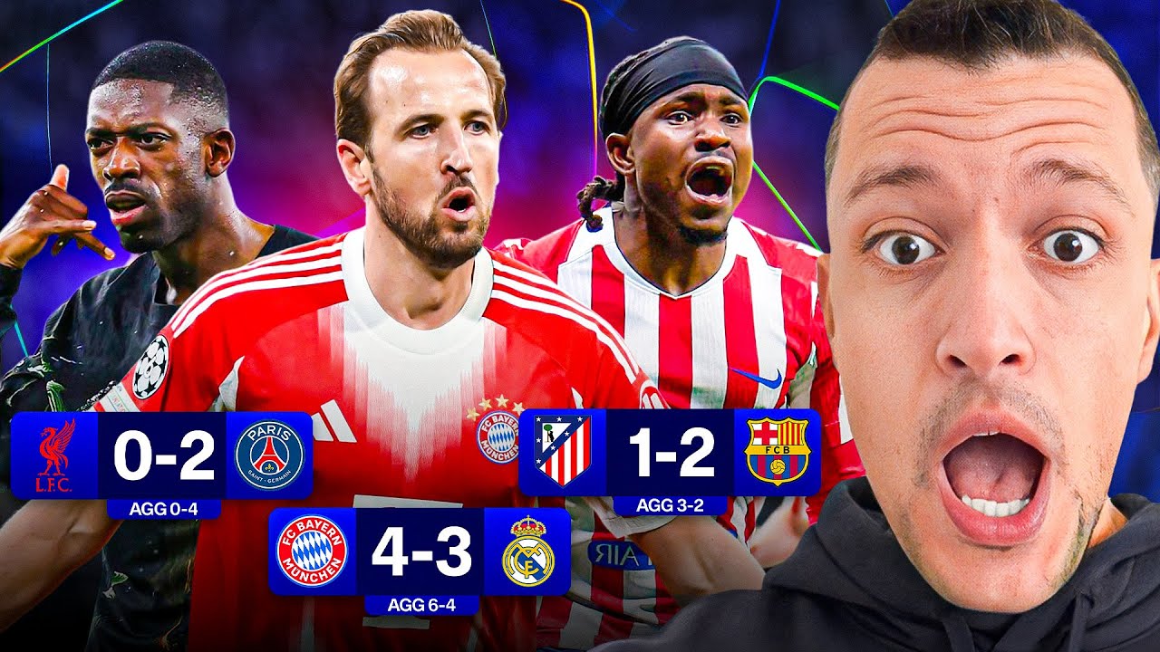 CHAMPIONS LEAGUE QUARTER FINALS: REAL MADRID & BARCELONA OUT! LIVERPOOL DESTROYED!