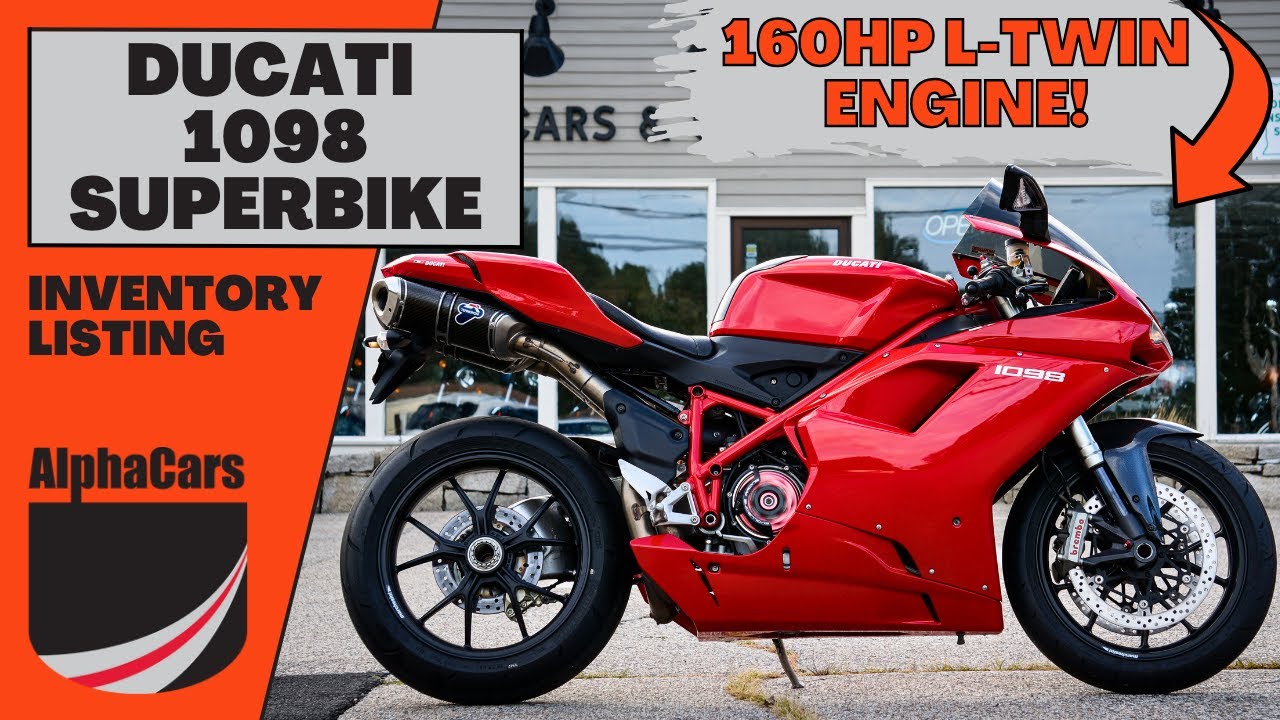 Обзор супербайка Ducati 1098 2008 года, запуск двигателя и многое другое!