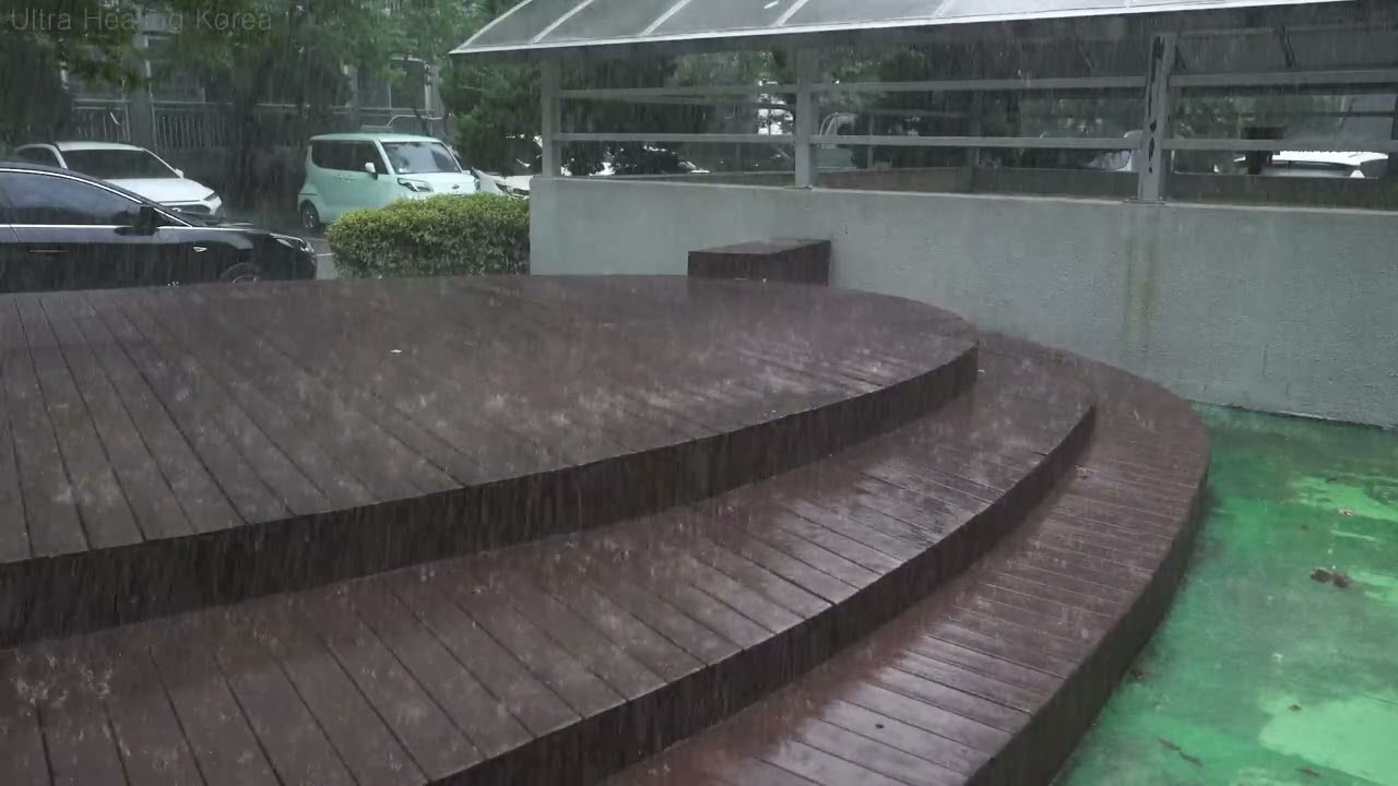 Rain Sounds on the Wooden Deck, a Gentle Whisper Leading to Deep Sleep.