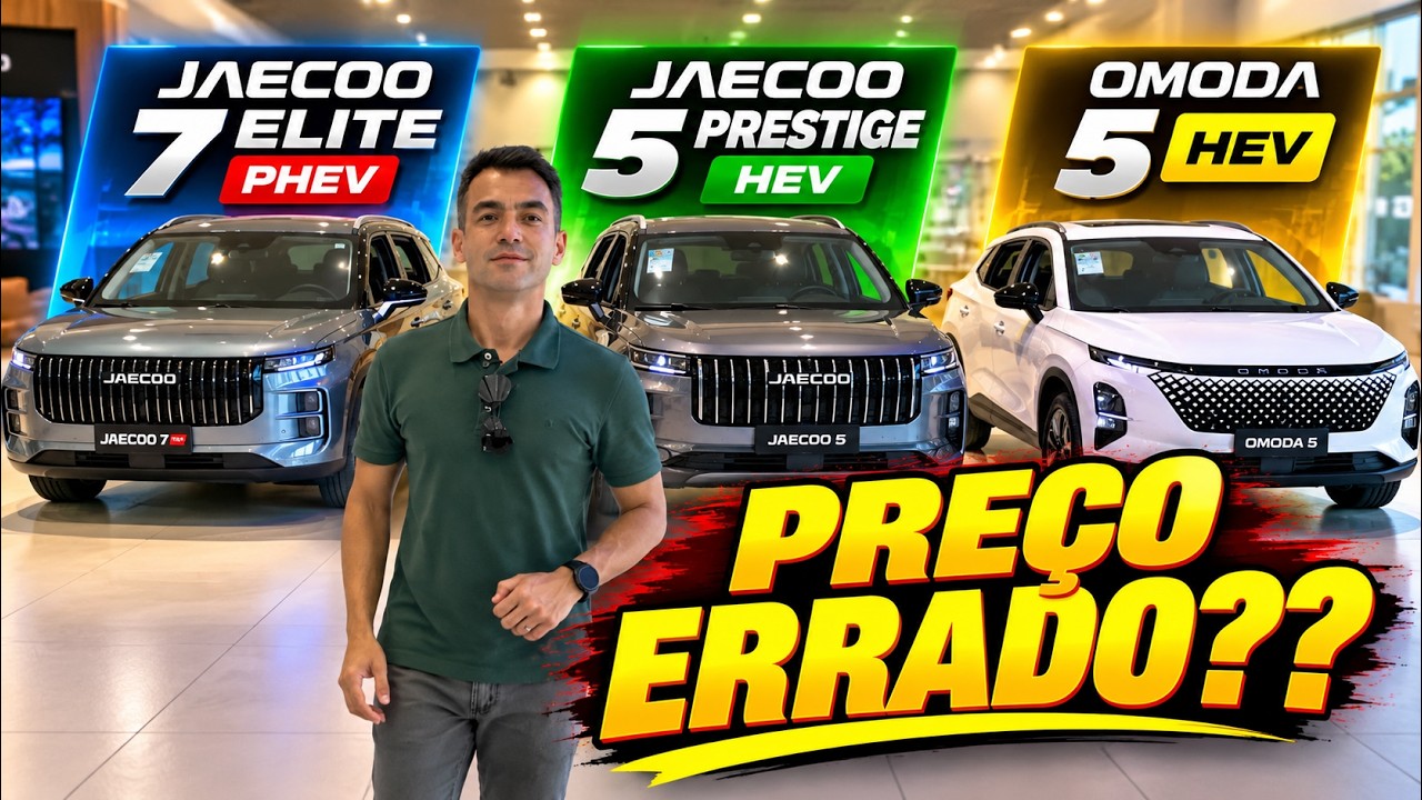 JAECOO 7 PHEV vs JAECOO 5 HEV vs OMODA 5 HEV: PRE&Ccedil;O ERRADO??