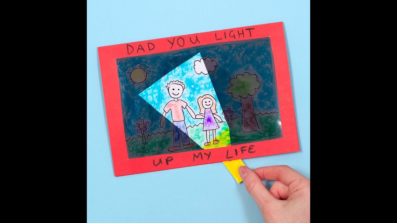 How to make a You Light Up My Life Card | Father's Day Crafts