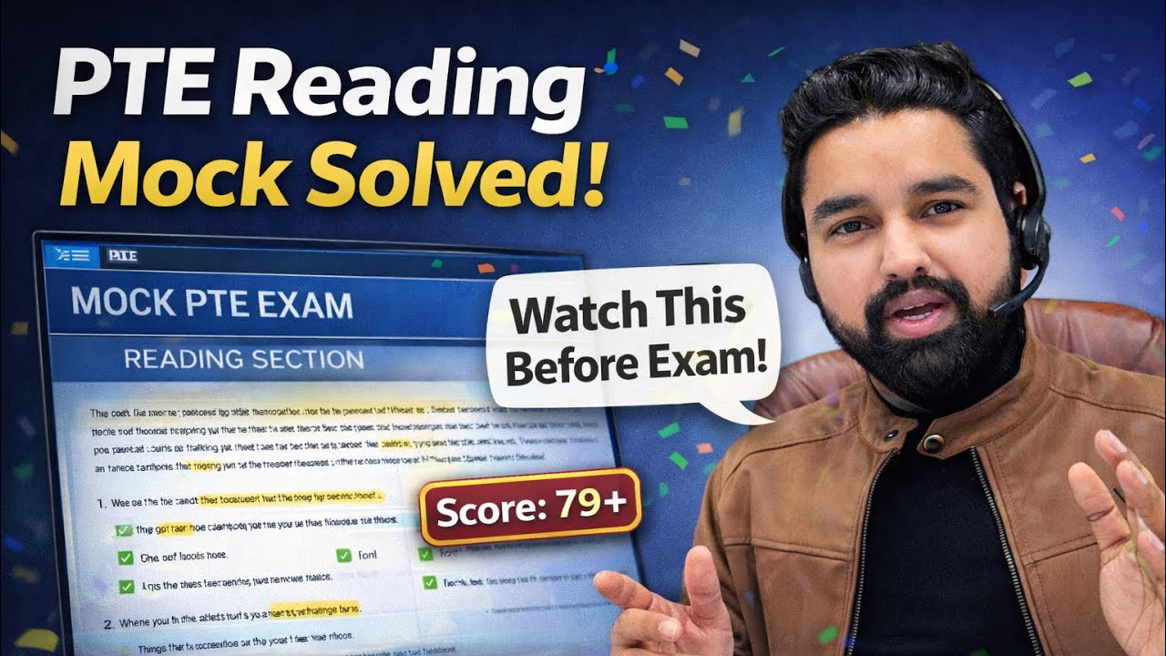 PTE Academic Reading Mock Test | Drag & Drop + Dropdown Blanks Explained