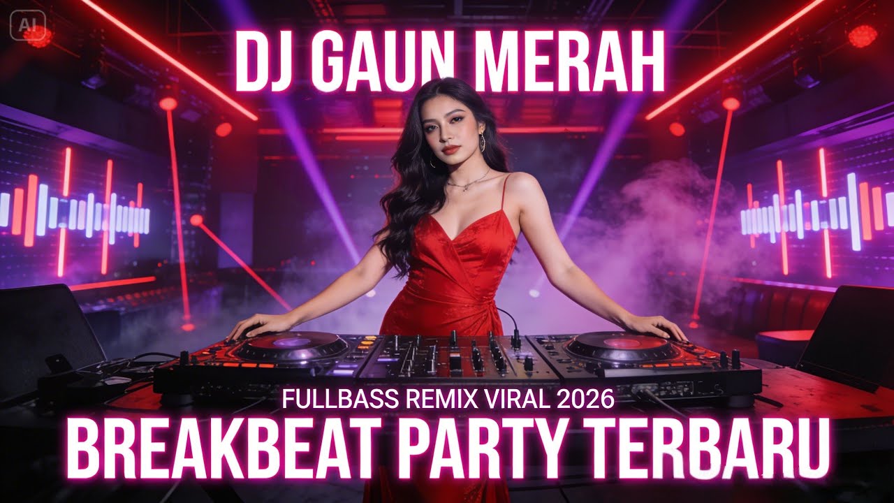 DJ GAUN MERAH – FULL BASS REMIX VIRAL 2026 | BREAKBEAT PARTY TERBARU