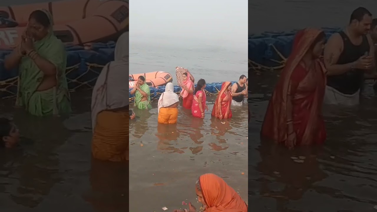 Bathing video, Ganga asnan vlog, Prayagraj women bathing video #prayagraj #ganga