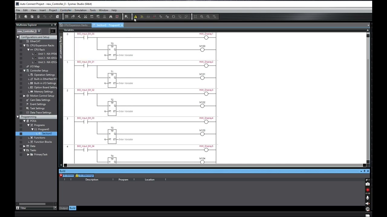 Upload/Download program to Omron NX1P2 with Sysmac Studio