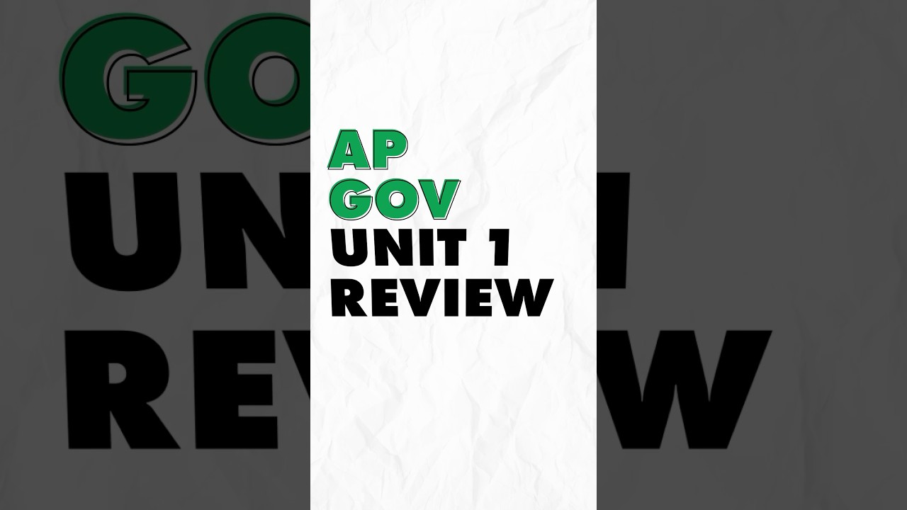 ONE MINUTE Review of #apgov Unit 1