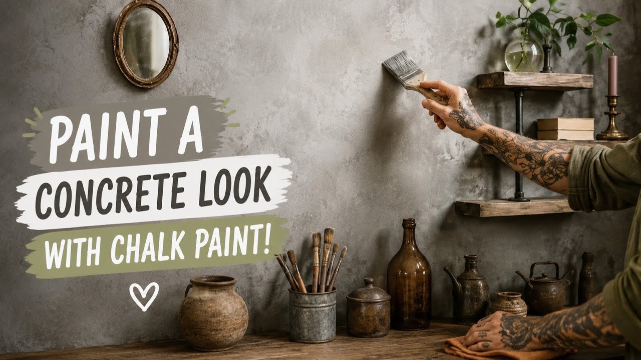 Så målar du betong-look med Chalk paint - Steg för steg - Industriell och rustik finish