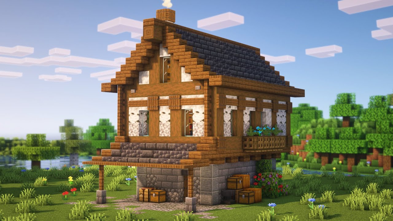 Minecraft | How to build a Medieval House