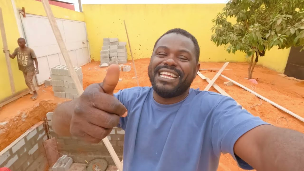 ESTOU A CONSTRUIR TANQUE DE ÁGUA DA MINHA CASA NO ZANGO