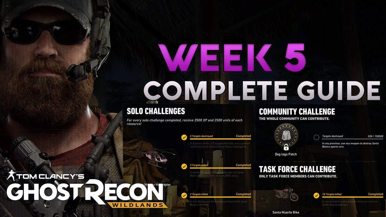SEASON 2 WEEK 5 CHALLENGES GUIDE - GHOST RECON WILDLANDS - LIVE SEASON CHALLENGES GUIDE