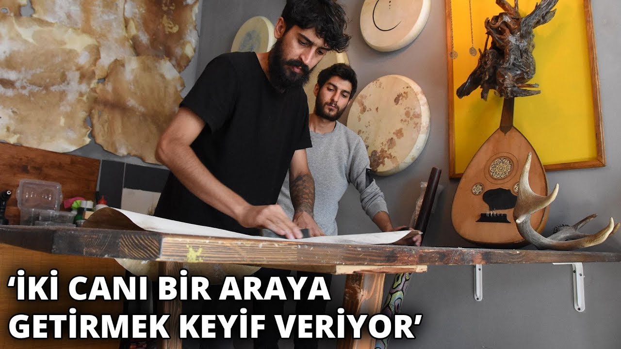 Atölyesinde kişiye özel tasarladığı bendirleri dünyaya satıyor