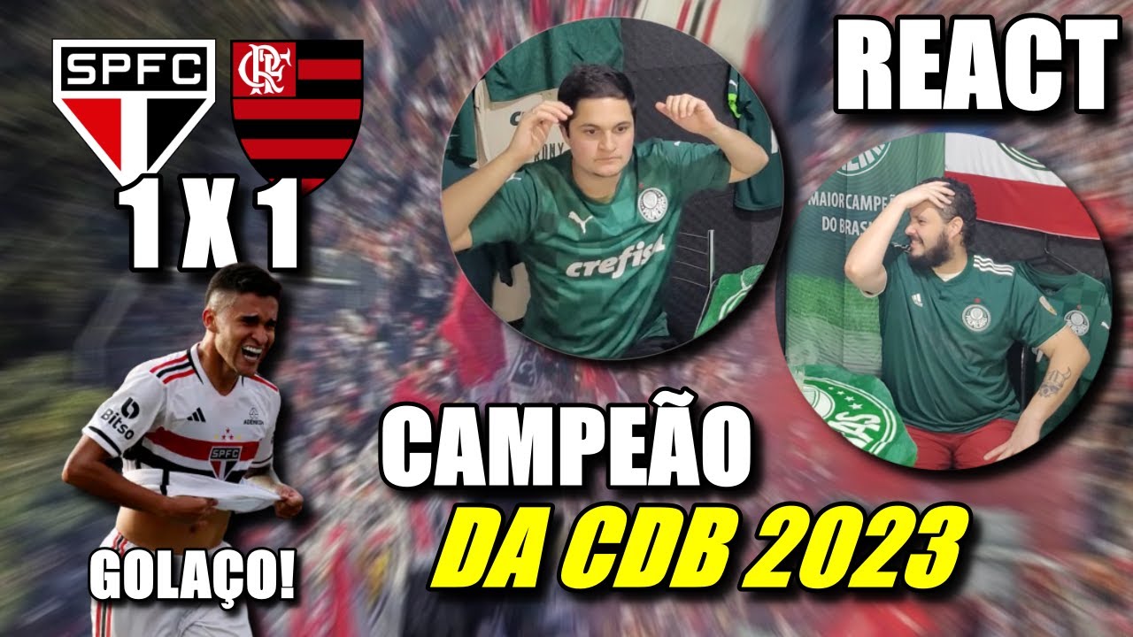 PALMEIRENSE REAGINDO A SÃO PAULO 1 X 1 FLAMENGO | SÃO PAULO CAMPEÃO DA COPA DO BRASIL 2023