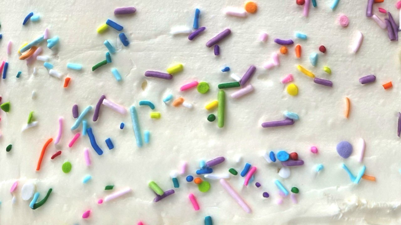 Happy Birthday Song - Cake With Frosted Rainbow Sprinkles!!!