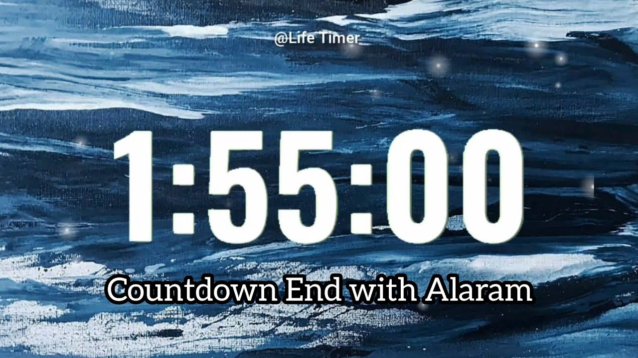 1 Hour 55 Minutes Countdown Timer ⏰ | Focus, Study & Work | Ends with 🔔 