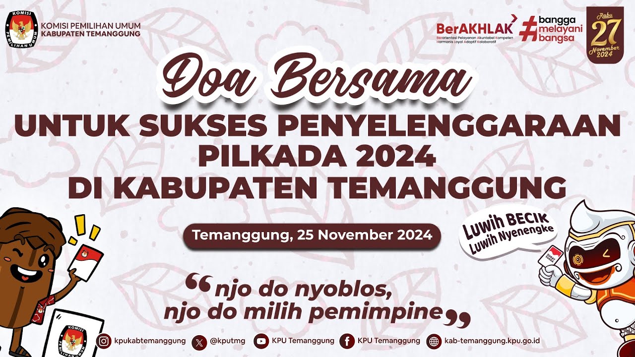 DOA BERSAMA UNTUK SUKSES PENYELENGGARAAN PILKADA 2024 DI KABUPATEN TEMANGGUNG