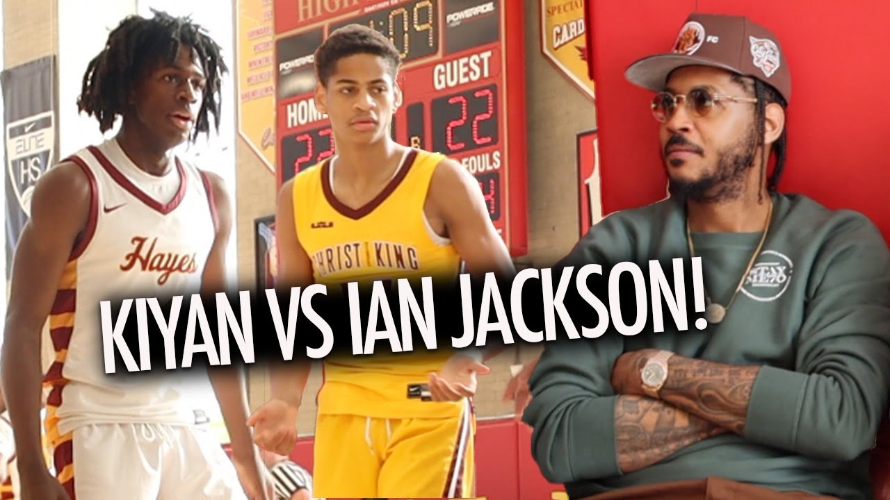 Carmelo Anthony, Calipari, & LaLa Watch Kiyan Anthony vs Ian Jackson In HEATED Matchup!