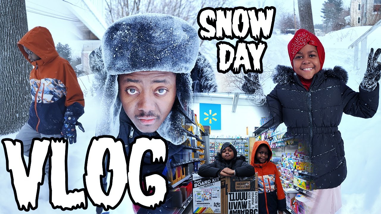 Biggest Winter Snow Storm, late night drive in the storm for family, quick shopping
