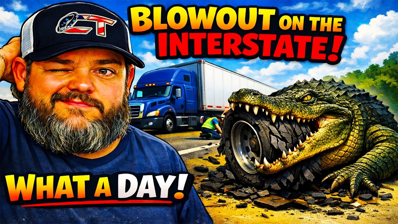 #602 BOOM! Trailer Tire Blowout On Interstate 20 | Mercer Owner Operator VLOG