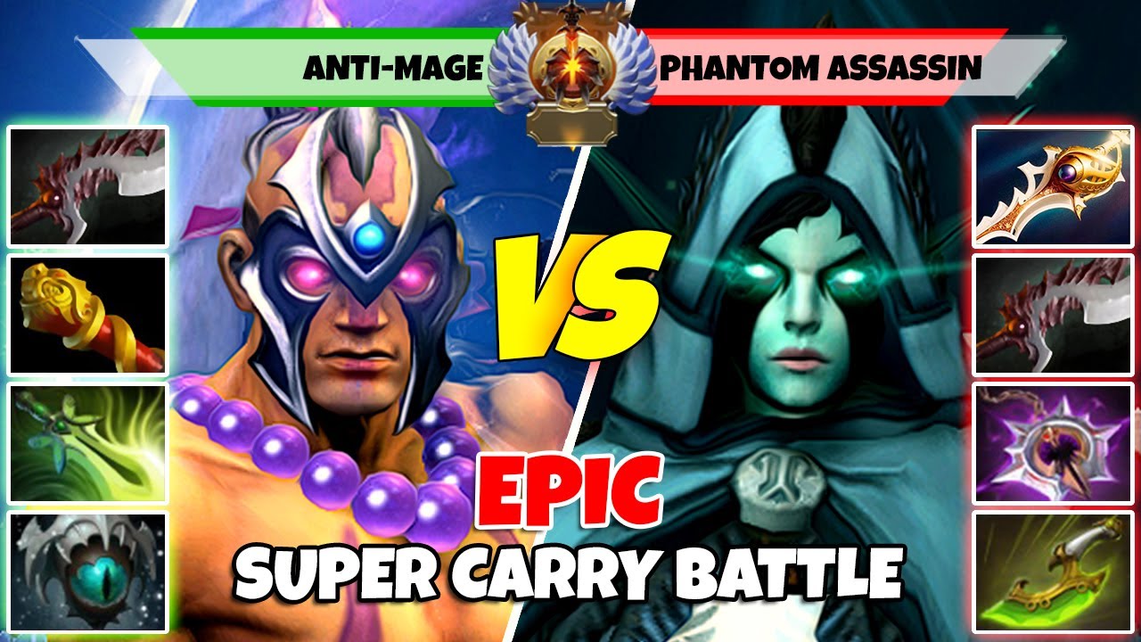 ANTI-MAGE (Carry) vs PHANTOM ASSASSIN (Carry) - Battle Of Immortal Rank Dota 2 Players - Z Dota 2