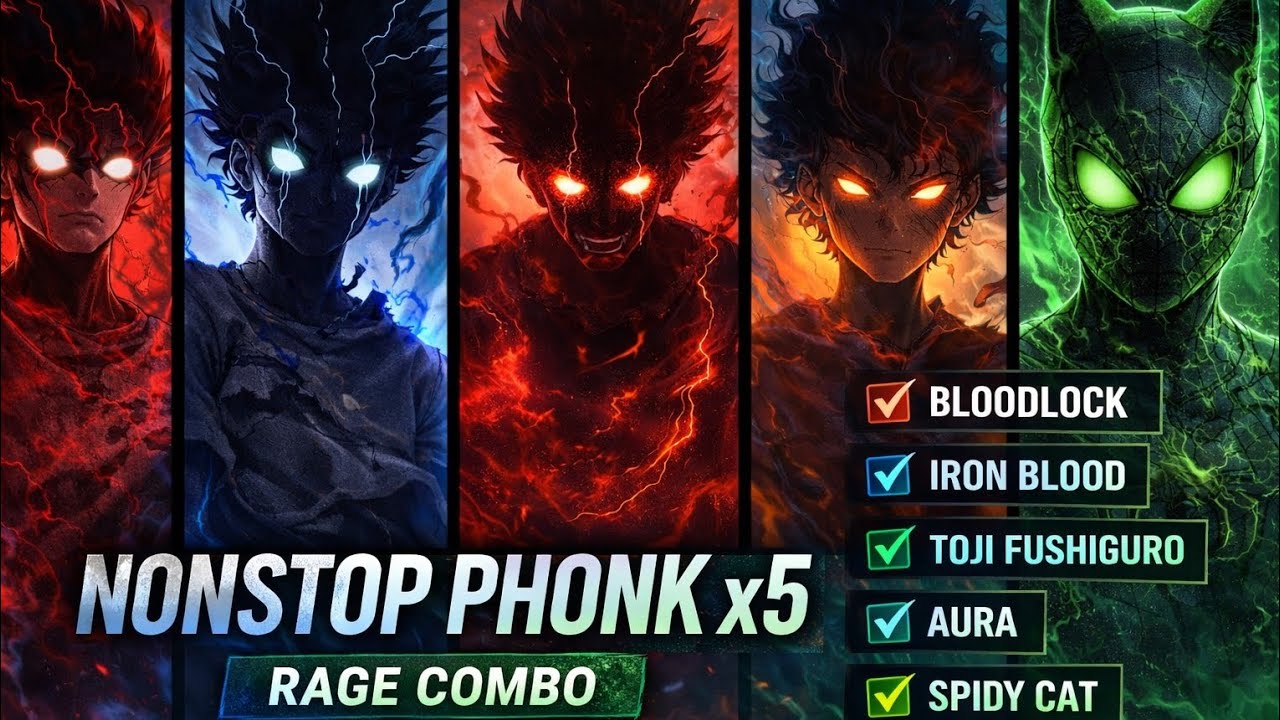 PHONK NONSTOP x 5  RAGE 💀 | NO MERCY BASS | GYM / HARD / BASS BOOSTED