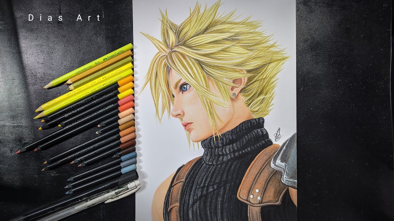 Drawing Cloud Strife - Final Fantasy 7 Remake