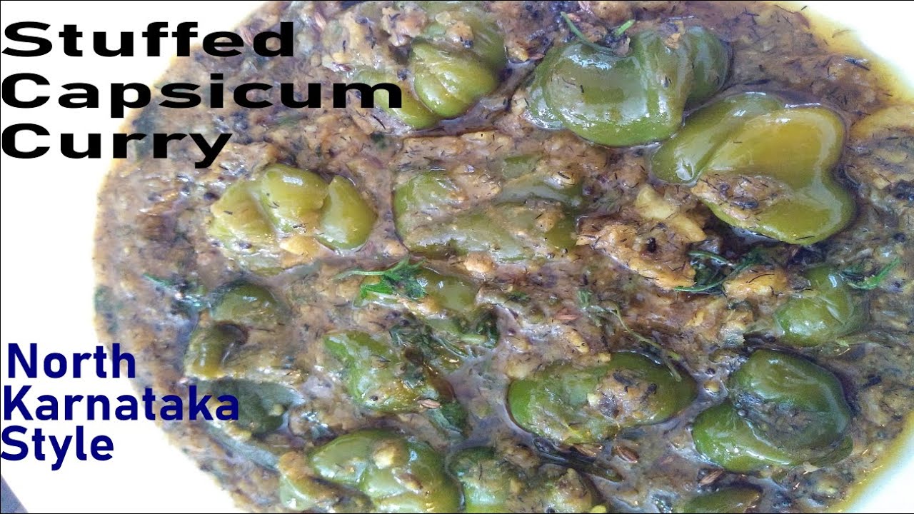 Stuffed Capsicum Curry Recipe | Stuffed Simla mirch Curry | How to make stuffed capsicum curry