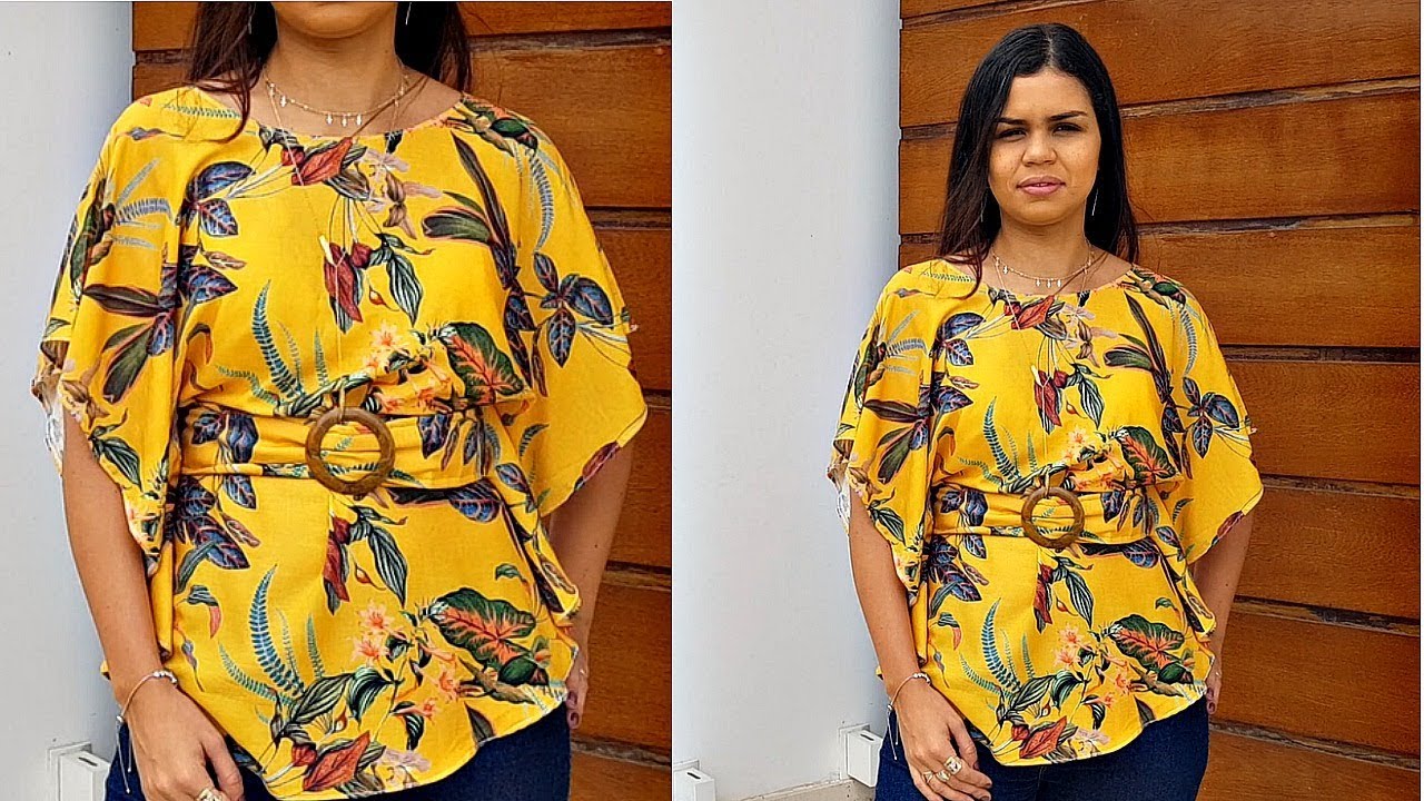 DIY BLUSA FÁCIL COM CINTO PARA INICIANTES