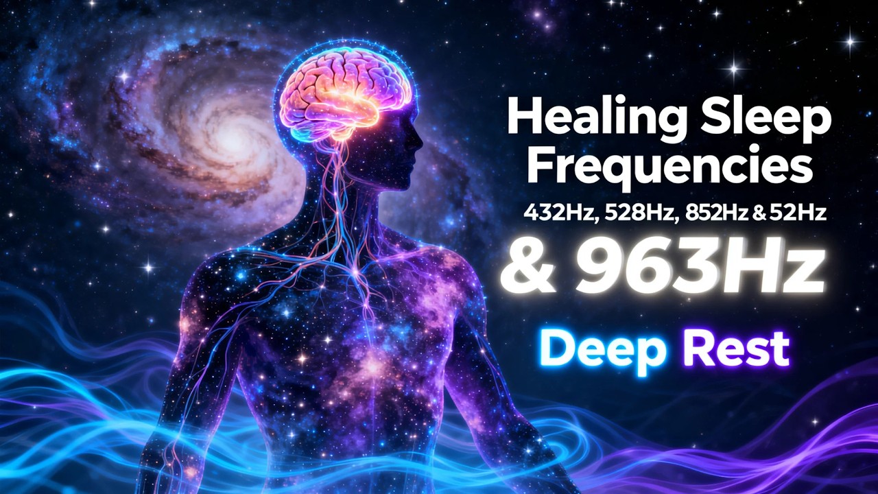 Healing Sleep Frequencies | 432Hz, 528Hz, 852Hz & 963Hz for Deep Rest