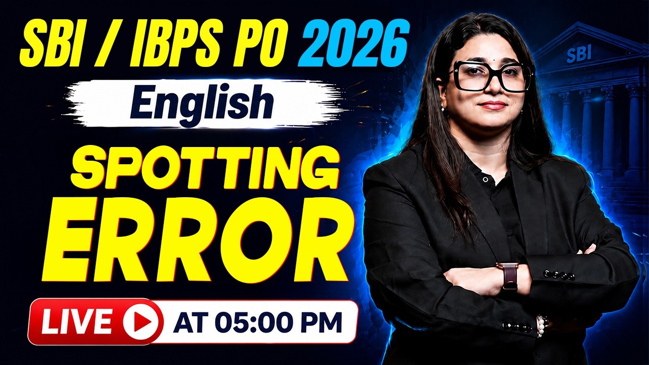 Spotting Error for SBI PO 2026 & IBPS PO 2026 🔥| English Grammar | by Rubaika Ma'am