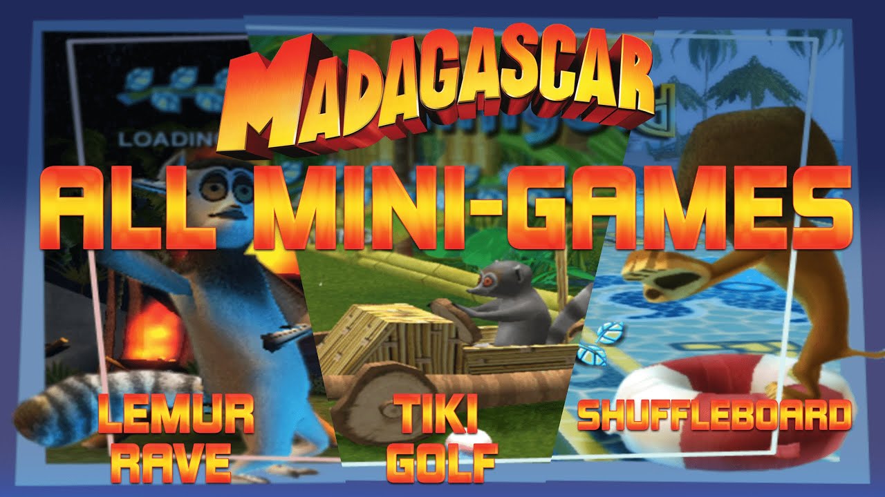 Madagascar: The Game (2005) All Mini-Games | Shuffleboard & Tiki Golf & Lemur Rave | 2K 60FPS