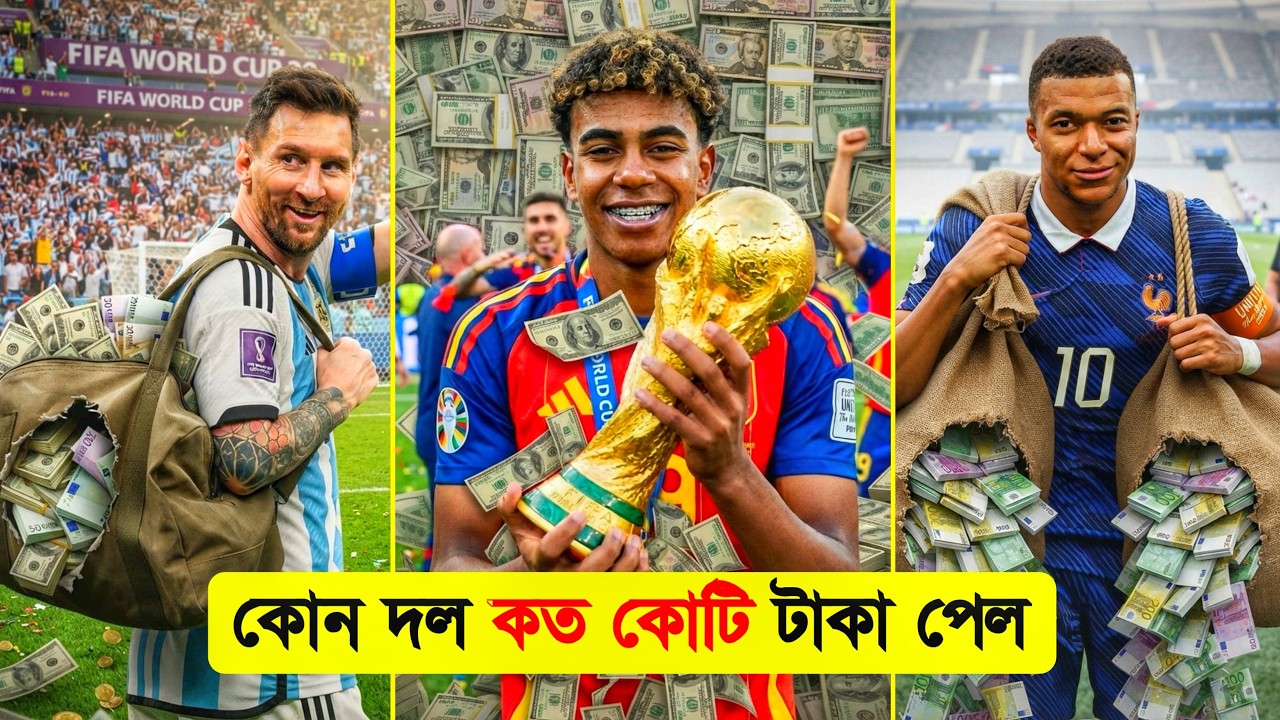২০২৬ বিশ্বকাপে কোন দল কত টাকা পাচ্ছে? FIFA World Cup 2026 Prize Money- FIFA World cup 2026