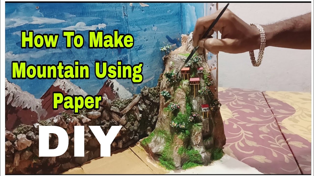 How To Make Realistic Mountain Using Paper and Cardboard
