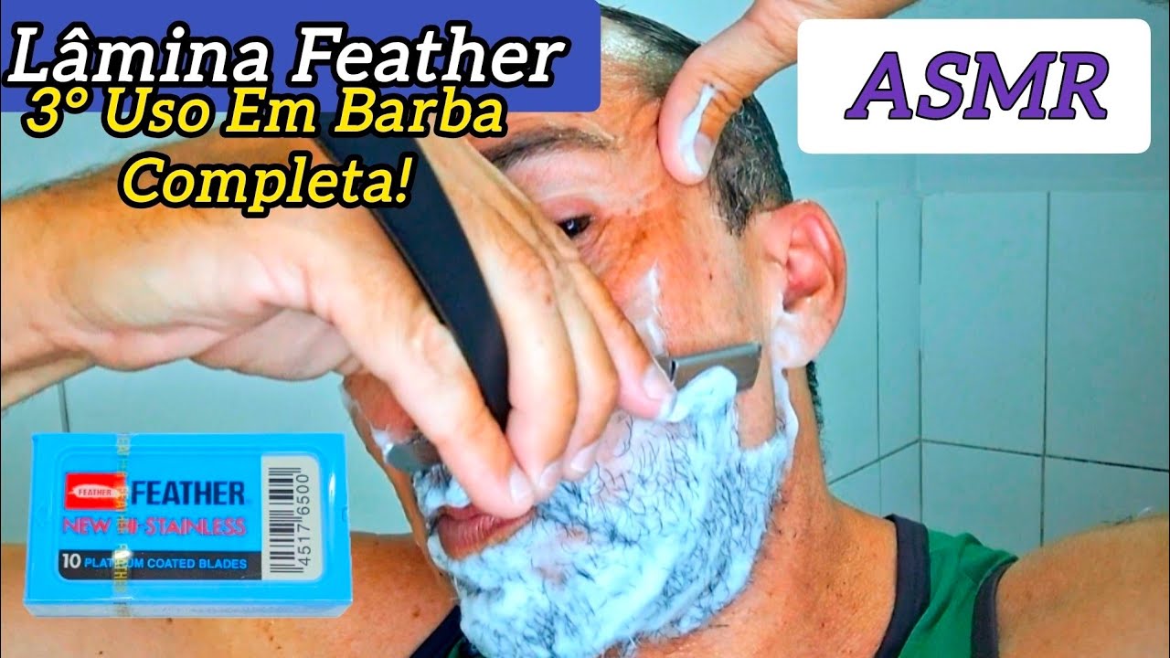 BARBEAR Matinal - Lâminas FEATHER, 3º USO. As MAIS AFIADAS do Mundo?! Quantas BARBAS Ela Vai  FAZER?