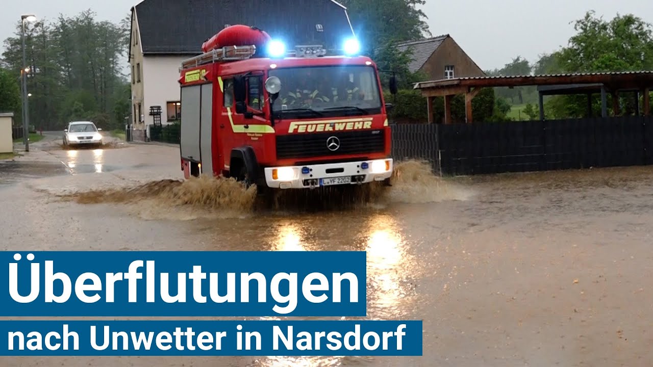 Überflutungen nach Unwetter 05.06.2021 in Narsdorf