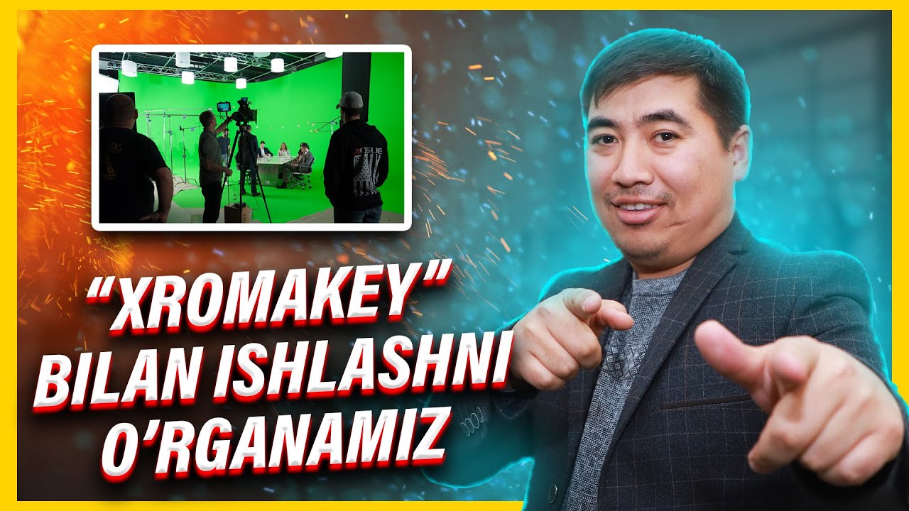 Videoga qor parchalari va ramka quyishni o'rganamiz, chromakey, green screen.