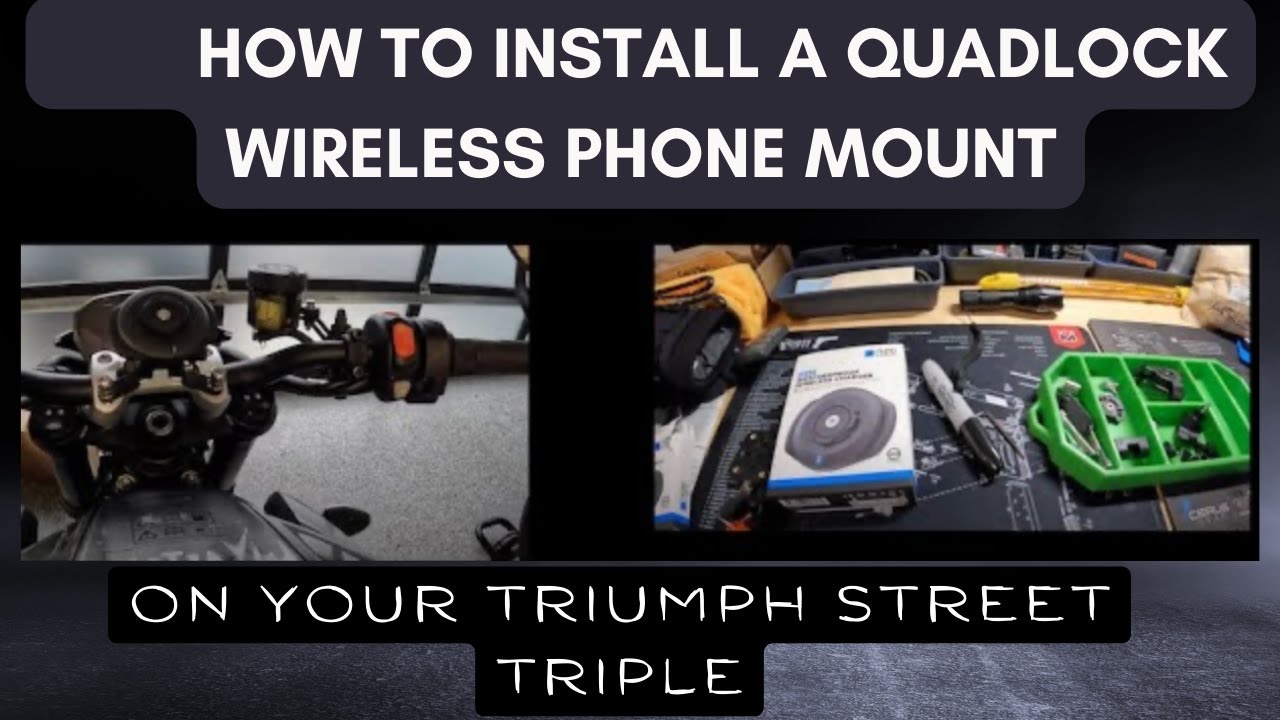 Как установить беспроводное крепление Quadlock на Triumph Street Triple