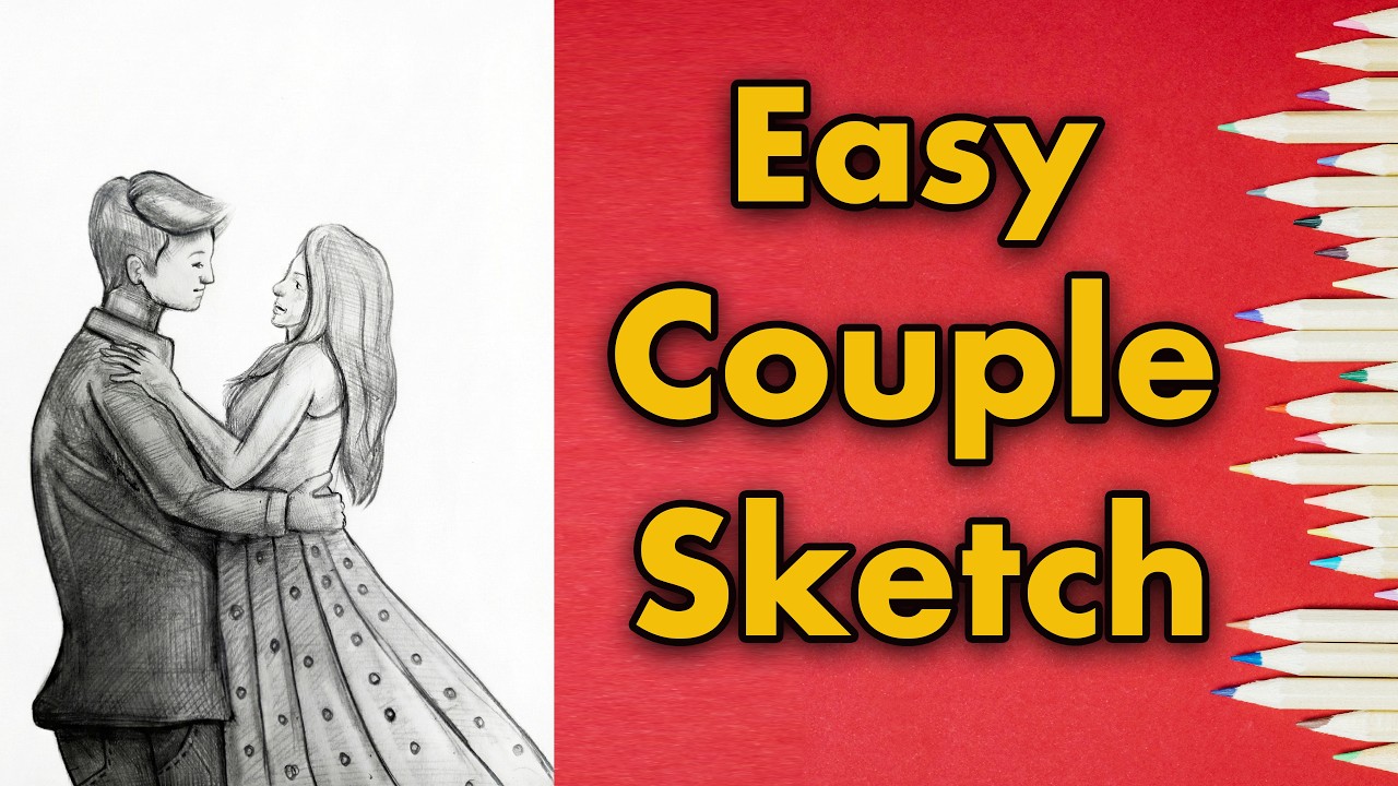 How to Draw a Romantic Couple | Step-by-Step Pencil Sketch | Circle Art