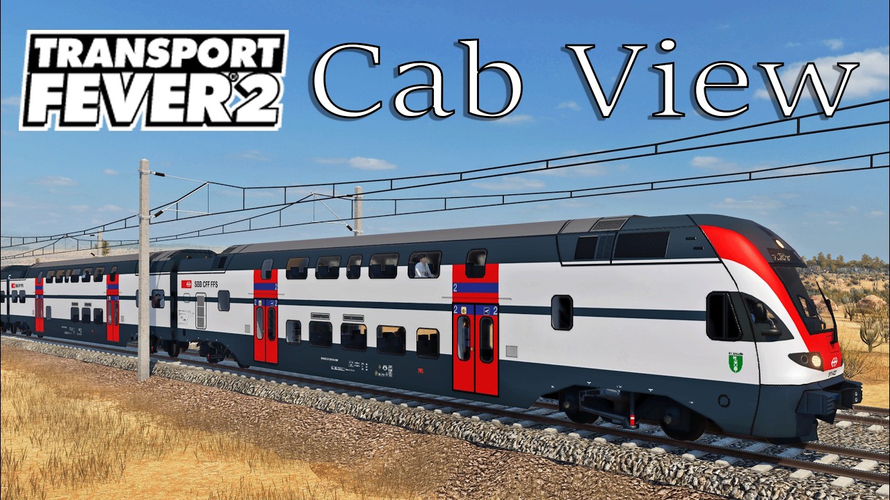 Transport Fever 2 - Cab View / First Person View / US 75 / Stadler KISS 