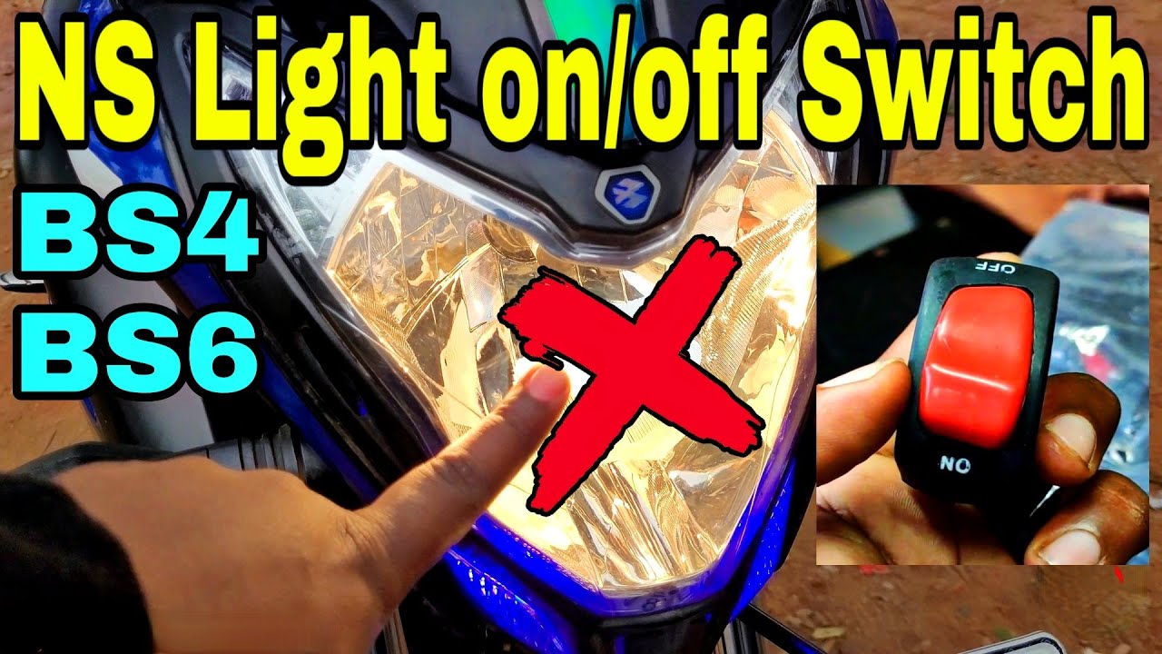 Pulsar NS 160 bs6 bs4 model headlight on/off switch install | how to install bike headlight switch |